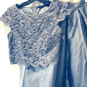 White House Black Market Cropped Top/Skirt Set